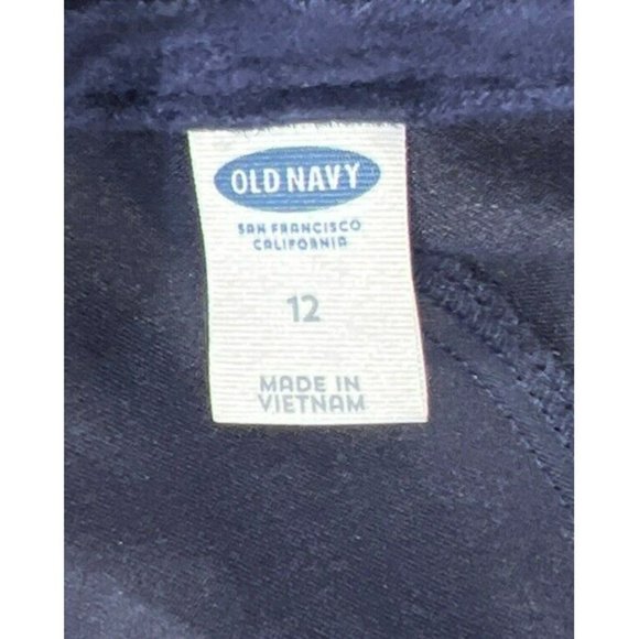 New $30 Old Navy Women’s Faux Suede Snap Button Mini Skirt Navy‎ Blue Size 12 - Picture 5 of 6